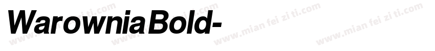 Warownia Bold字体转换